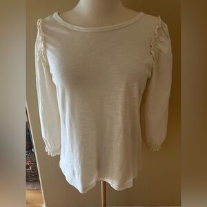 Banana Republic off white cotton/knit top.